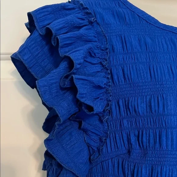Blue Ruffled Dress - Picture 2 of 6